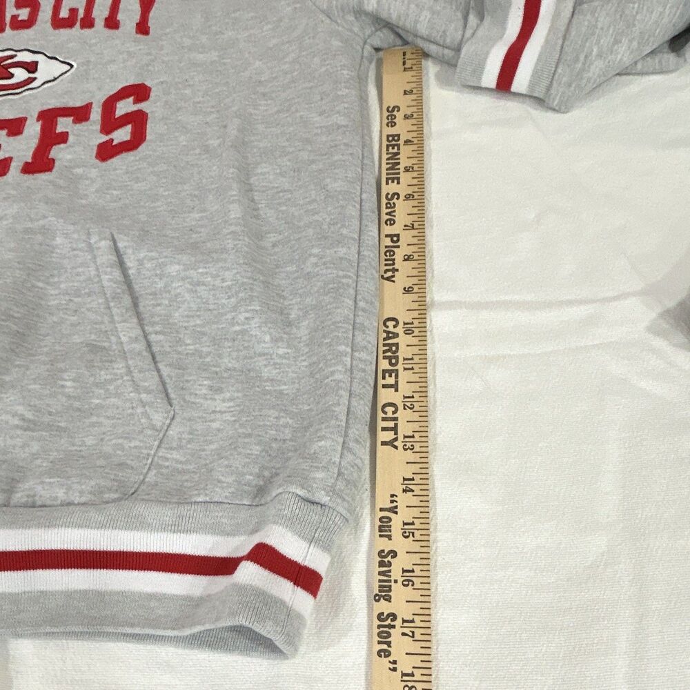 NFL Team Apparel Kansas City Chiefs Gray Pullover Hoodie Sweatshirt XL - Picture 3 of 11